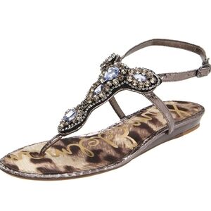Sam Edelman Metallic Embellished Sandals